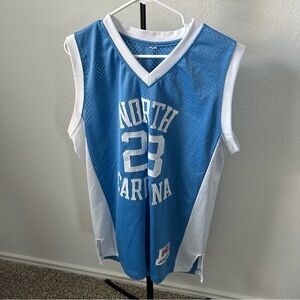 Blue and White North Carolina Jersey Jordan 23